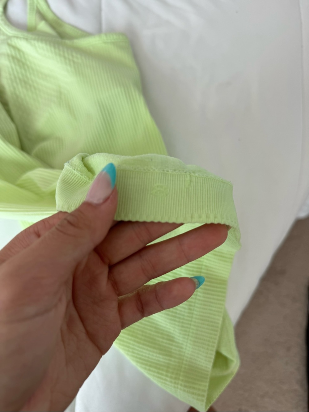 lululemon athletica Ribbed Racerback Tank - Lime - Picture 4 of 4